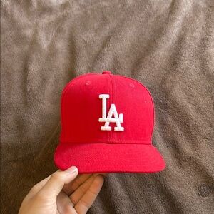 Red LA Kids Cap